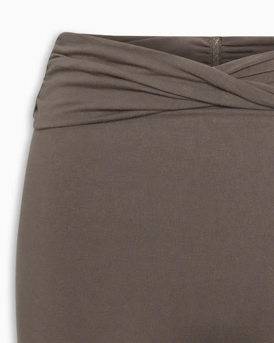 Asymmetrical Foldover Leggings | Truffle - Image 7