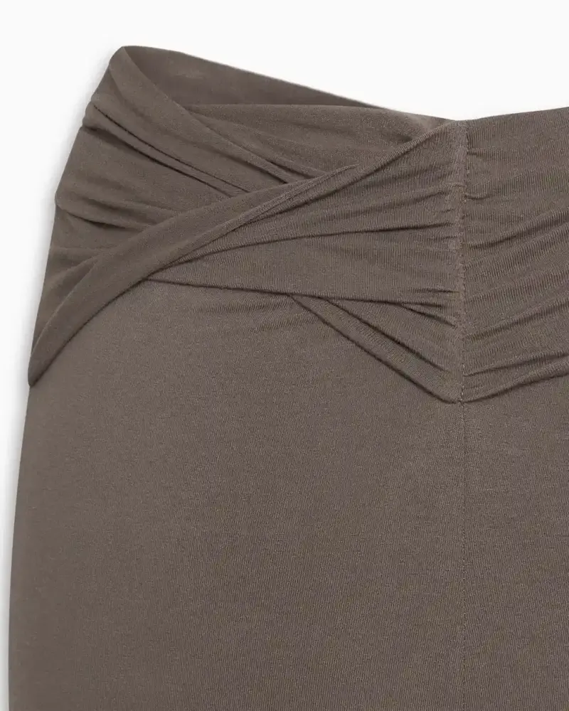 Asymmetrical Foldover Leggings | Truffle - Image 8