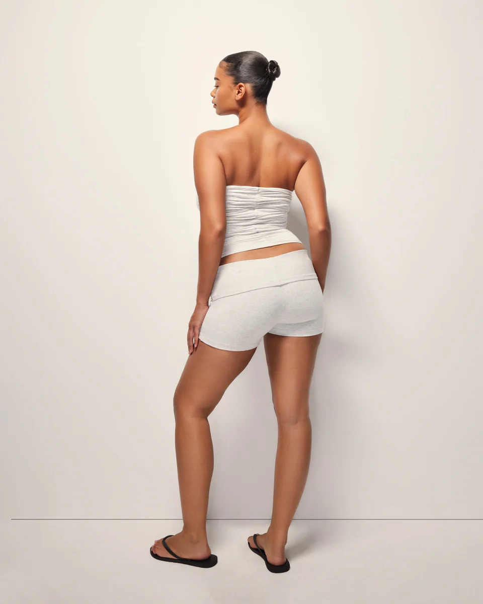 Foldover Shorts | Heather Grey - Image 10