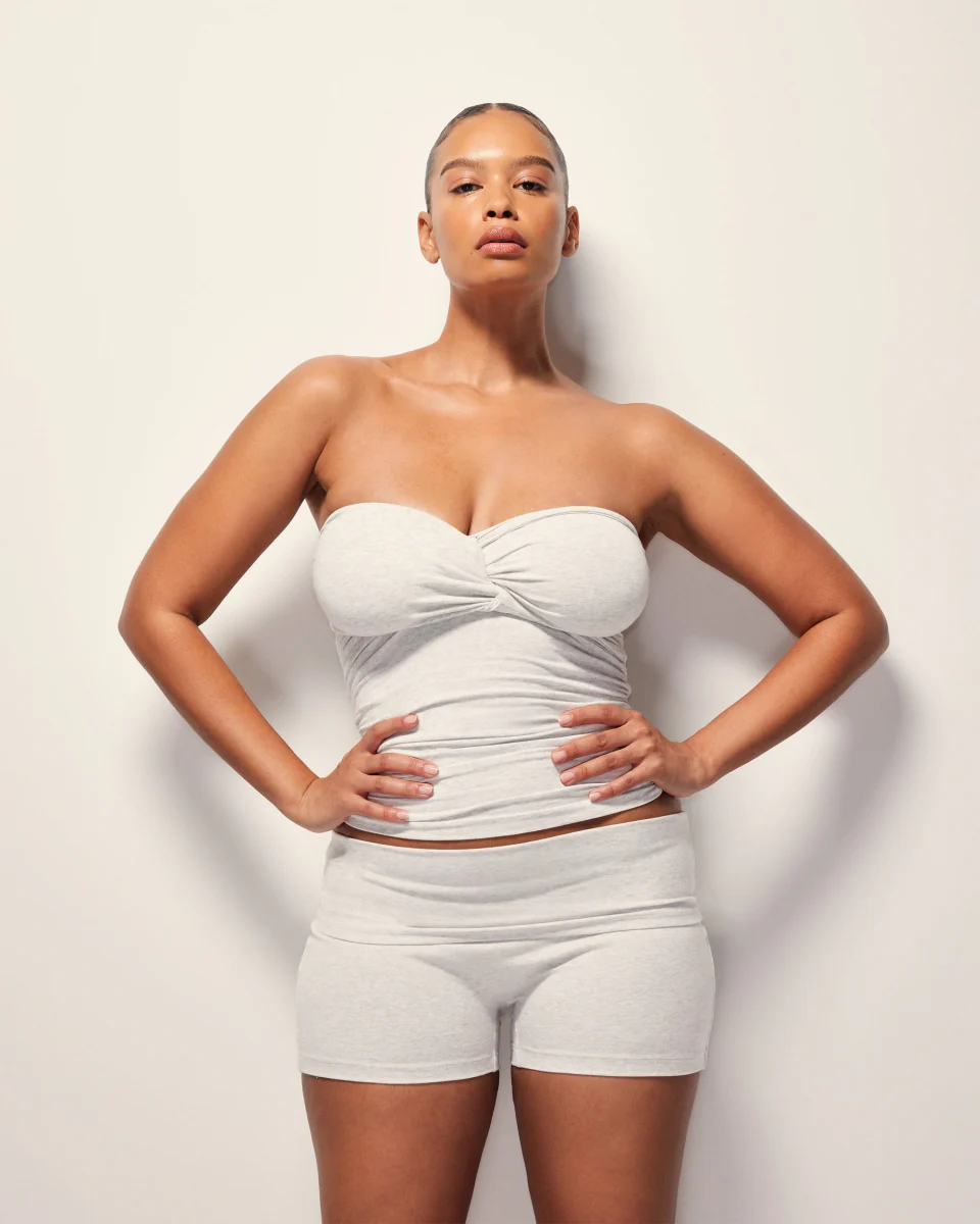 Foldover Shorts | Heather Grey - Image 11