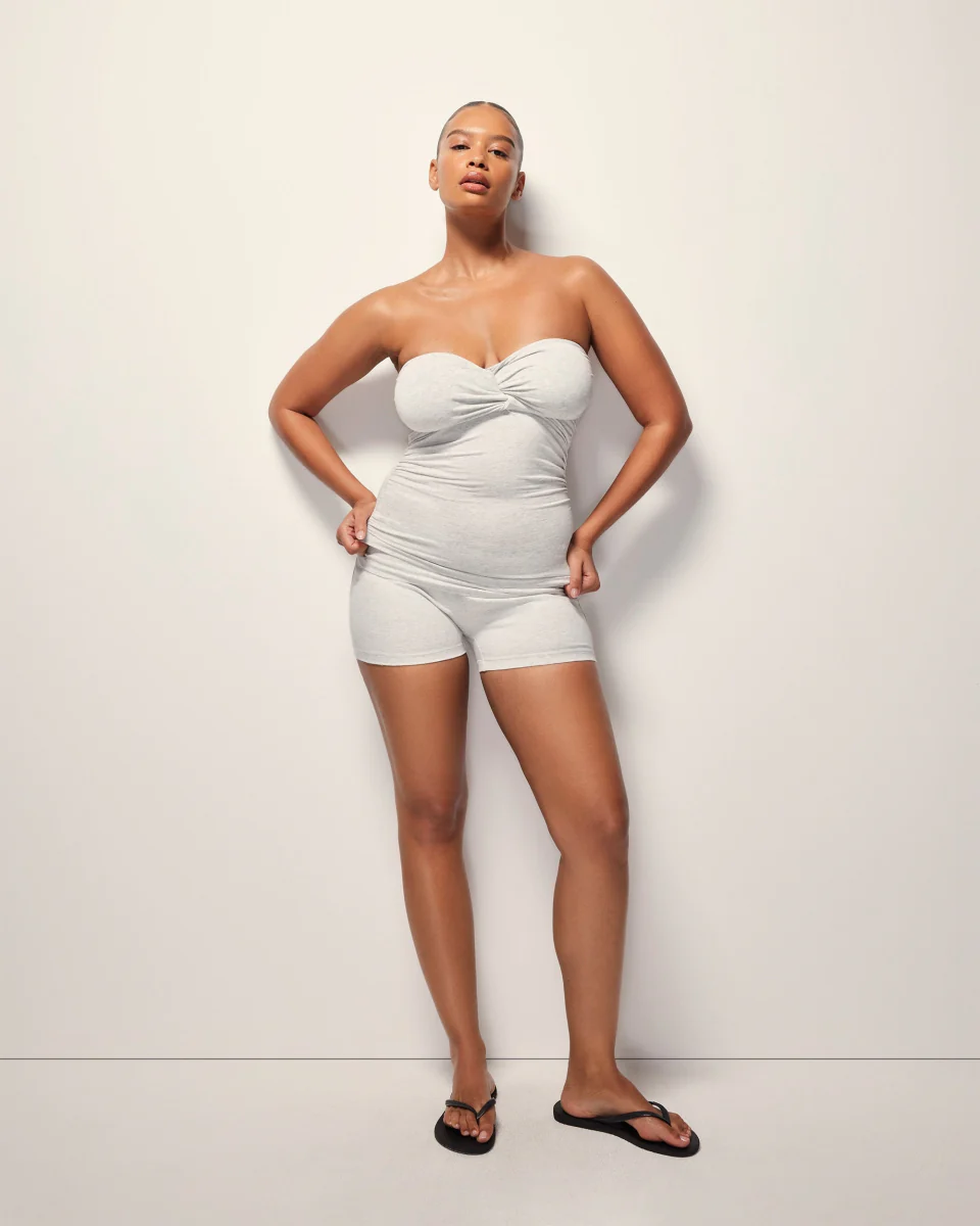 Foldover Shorts | Heather Grey - Image 8
