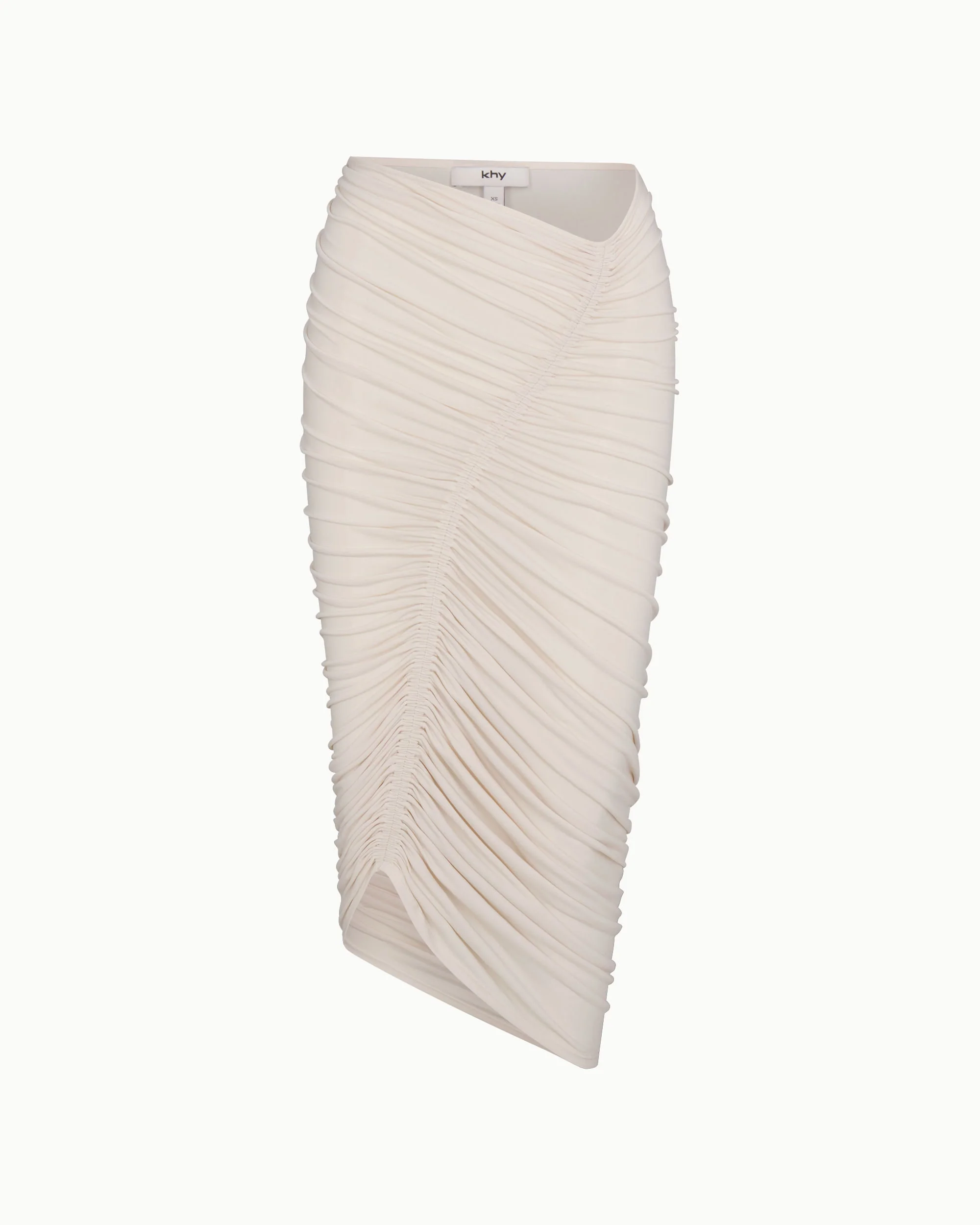 Asymmetrical Ruched Skirt | Shell - Image 2