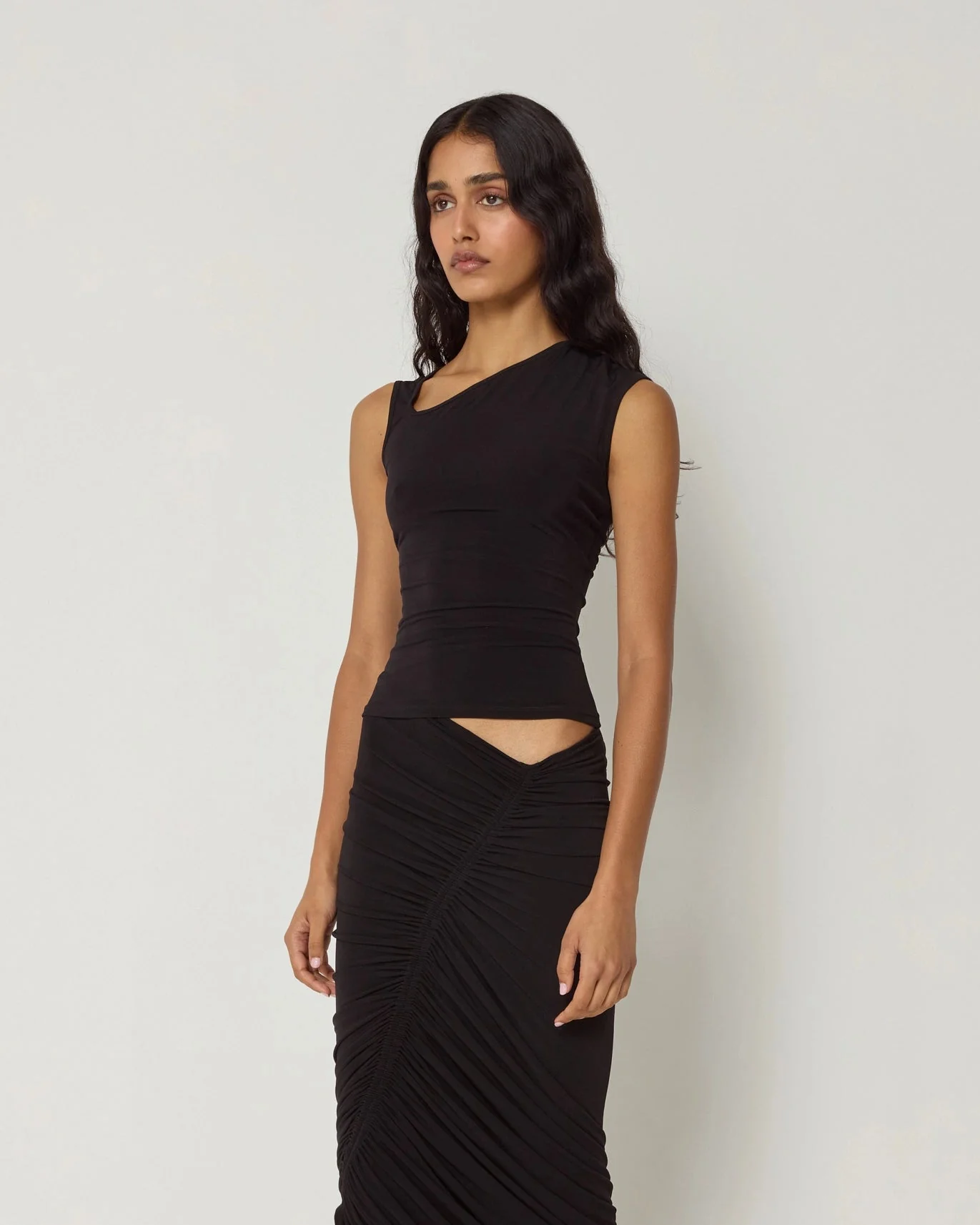 Asymmetrical Tank | Black - Image 3