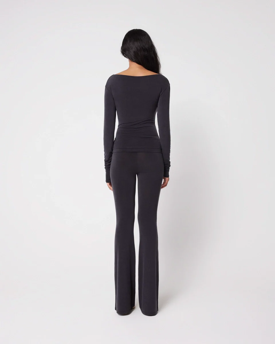 Boat Neck Long Sleeve | Black - Image 6