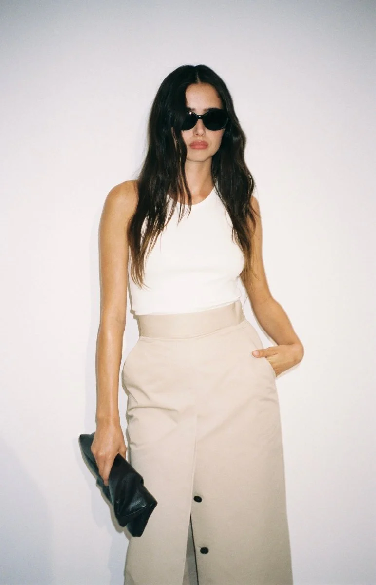 Button Front Maxi Skirt | Taupe - Image 4