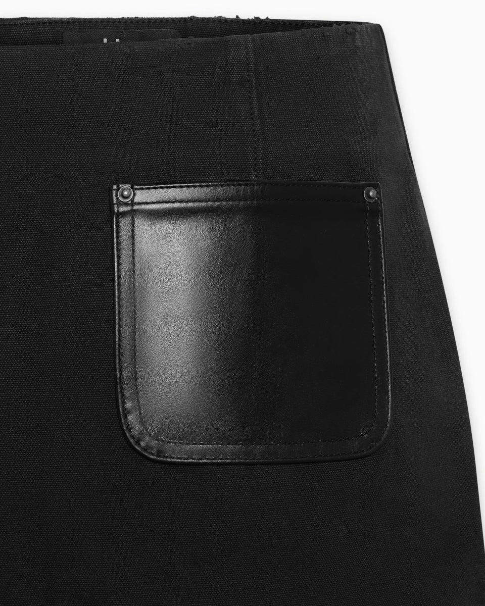 Canvas Mini Skirt | Washed Black - Image 15