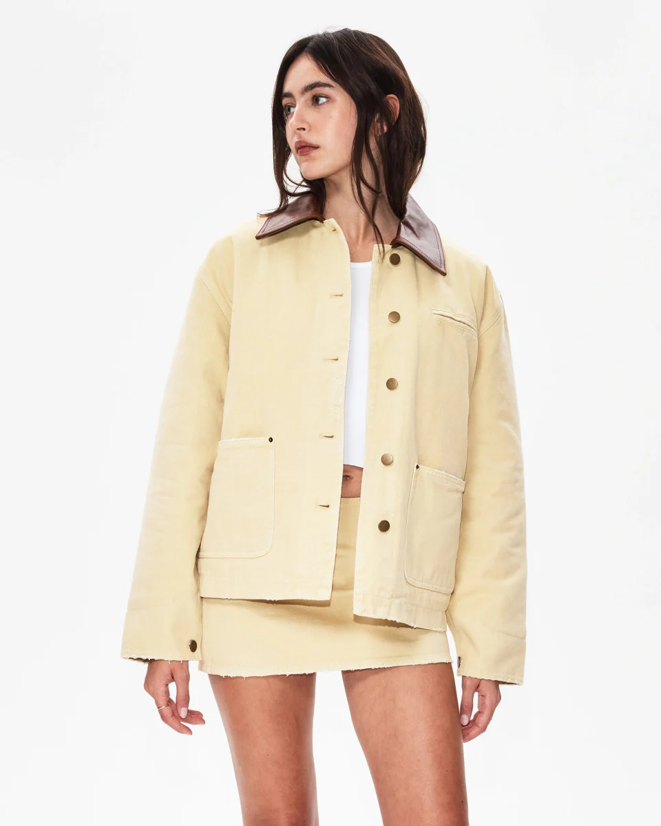 Canvas Mini Skirt | Wheat - Image 8