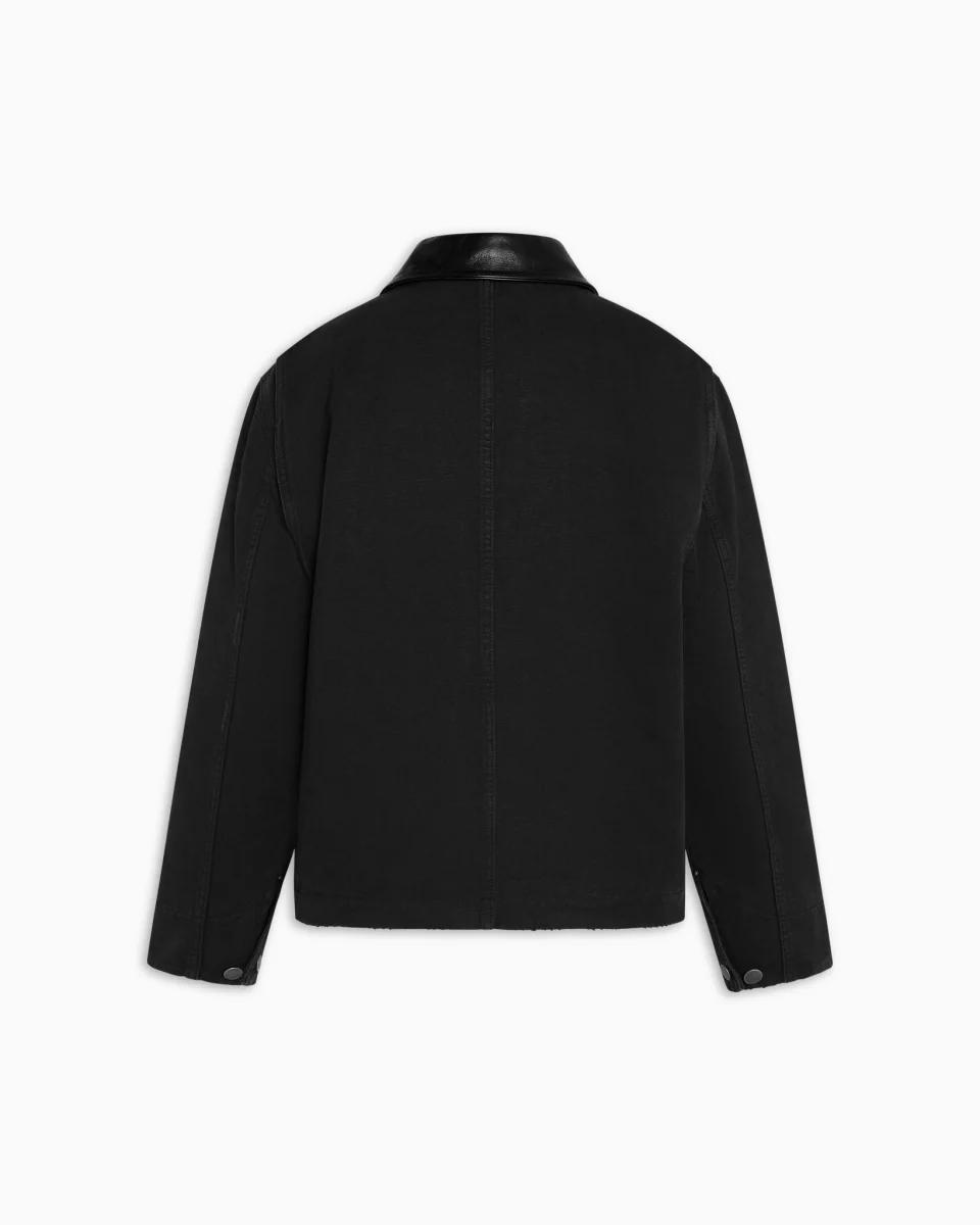 Canvas Utility Jacket | Washed Black - Image 9