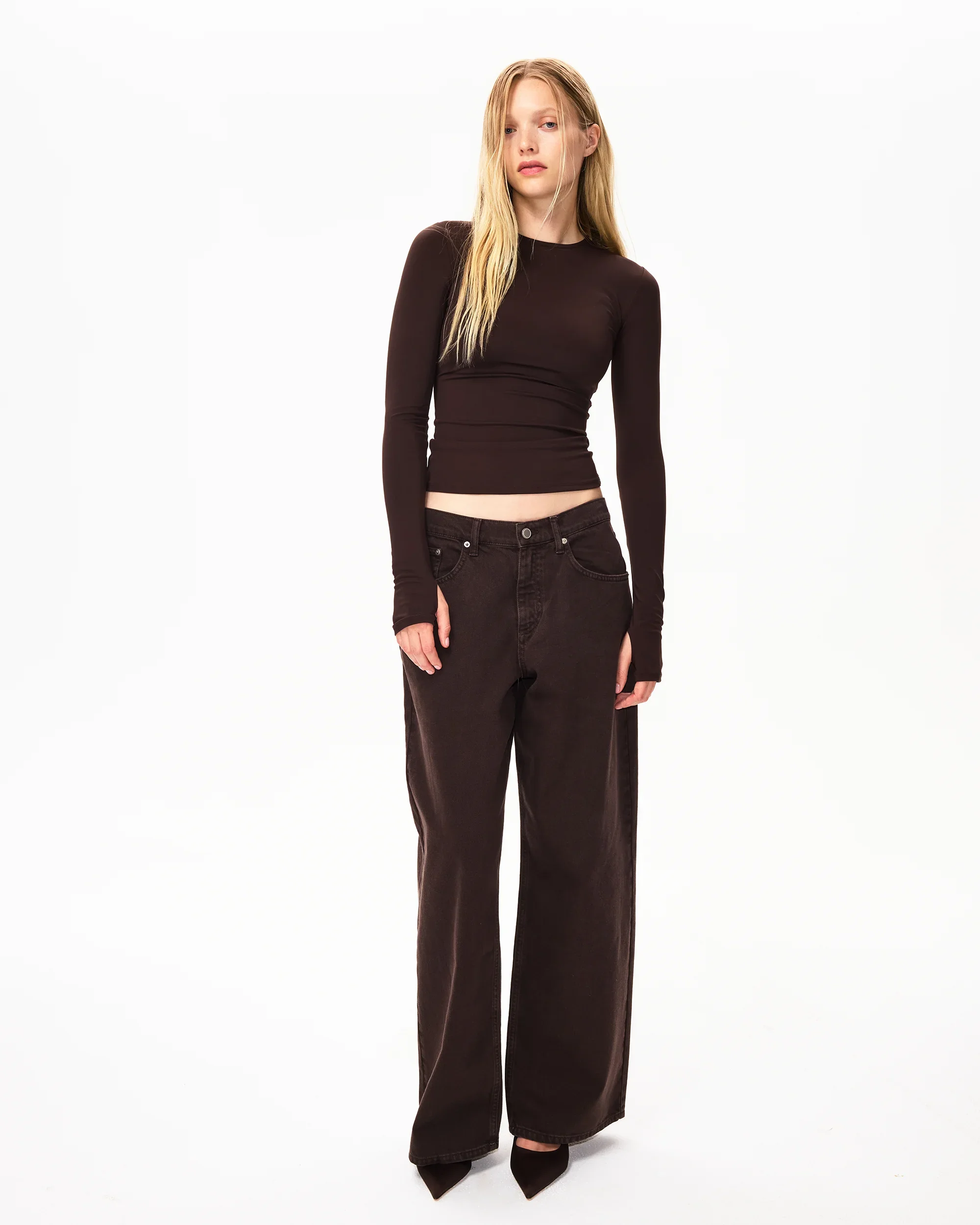 Classic Low Rise Denim | Chocolate - Image 9