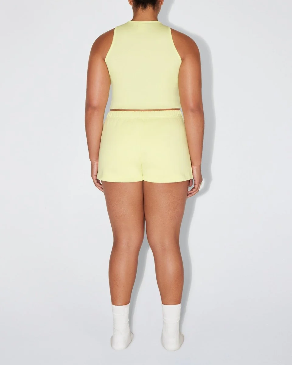 Cropped Raw Hem Rib Tank | Limoncello - Image 10