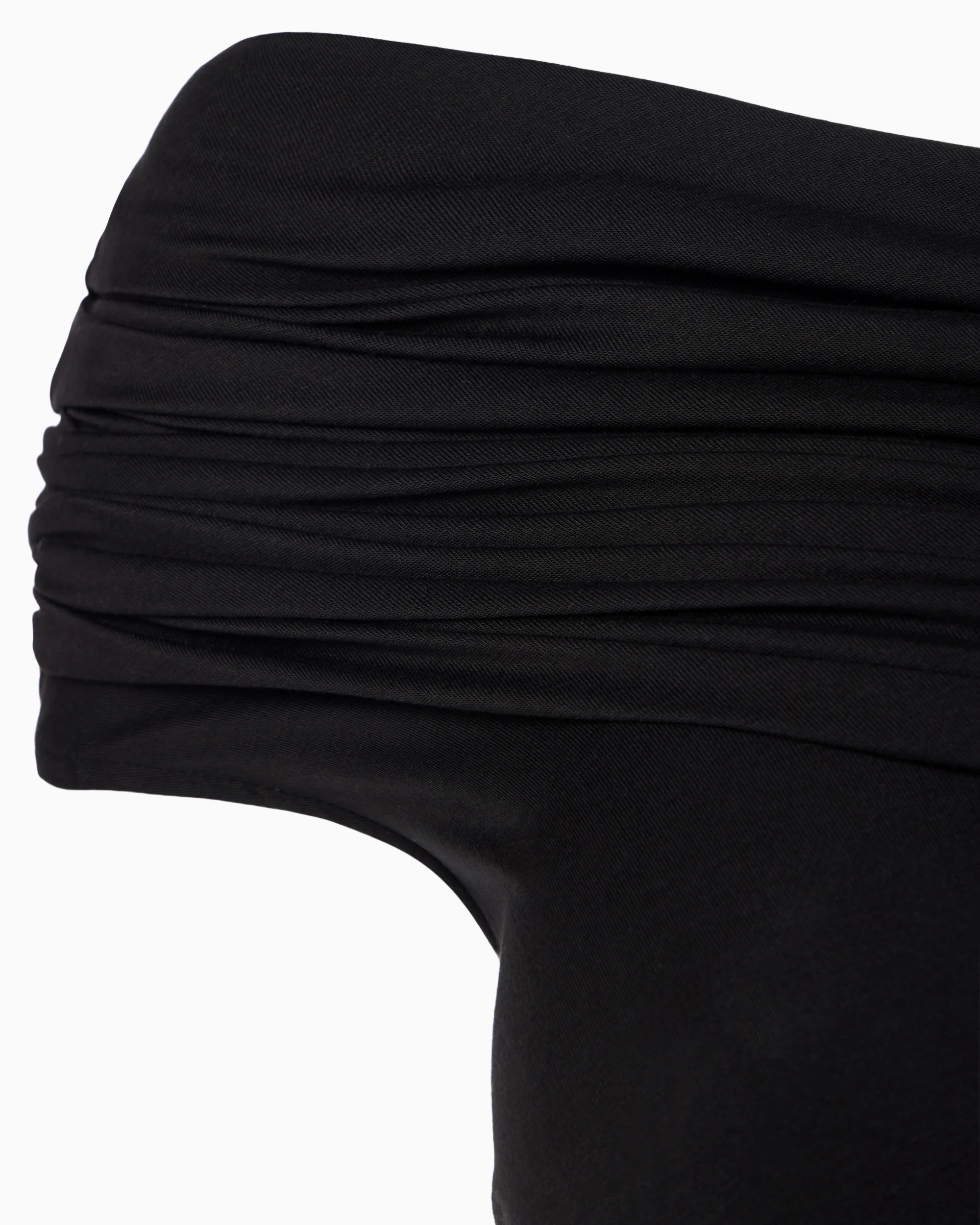Draped Off The Shoulder Dress | Black - Image 8