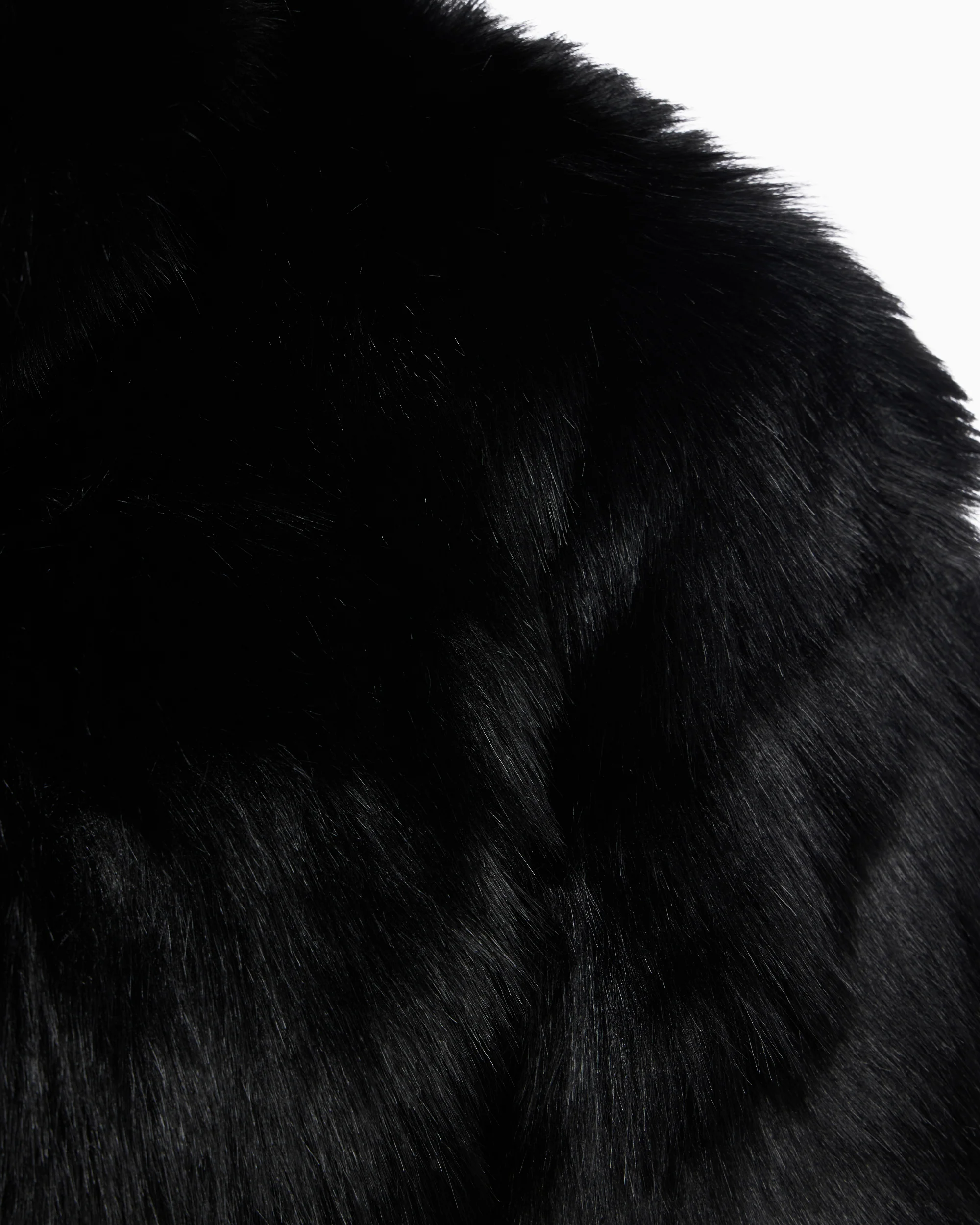 Faux Fur Coat | Black - Image 7