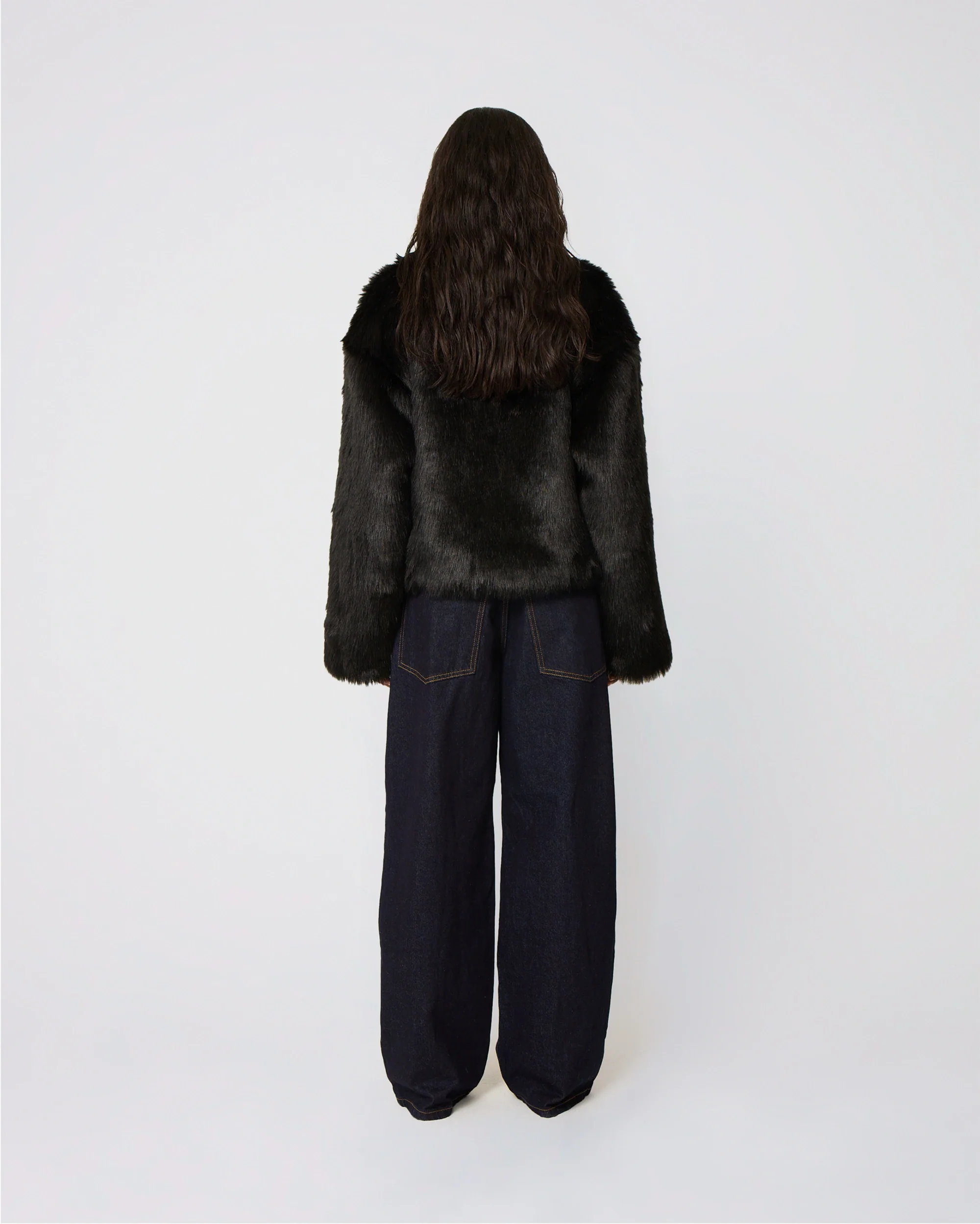 Faux Fur Jacket | Black - Image 13