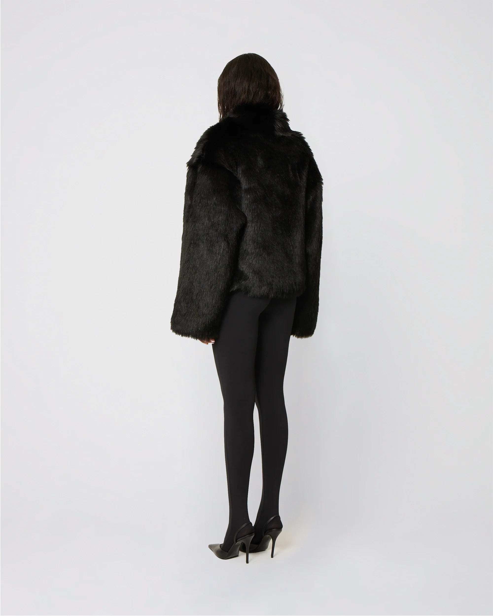 Faux Fur Jacket | Black - Image 16