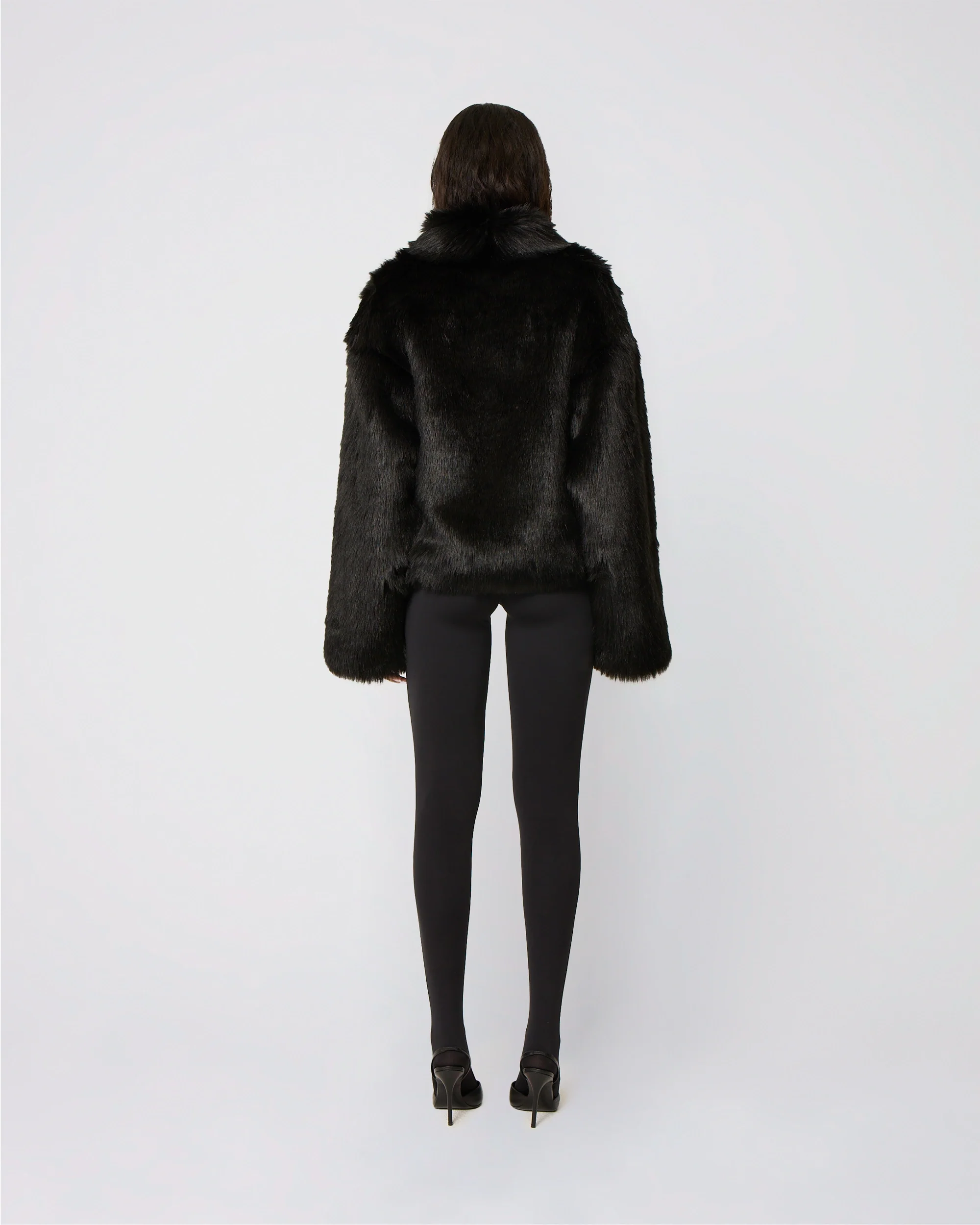 Faux Fur Jacket | Black - Image 17