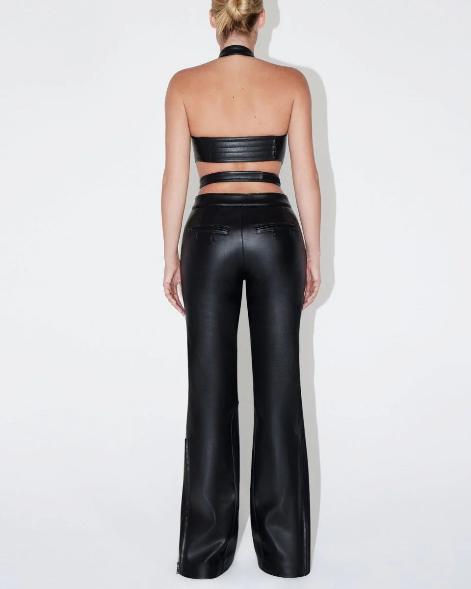 Faux Leather Pant | Black - Image 4