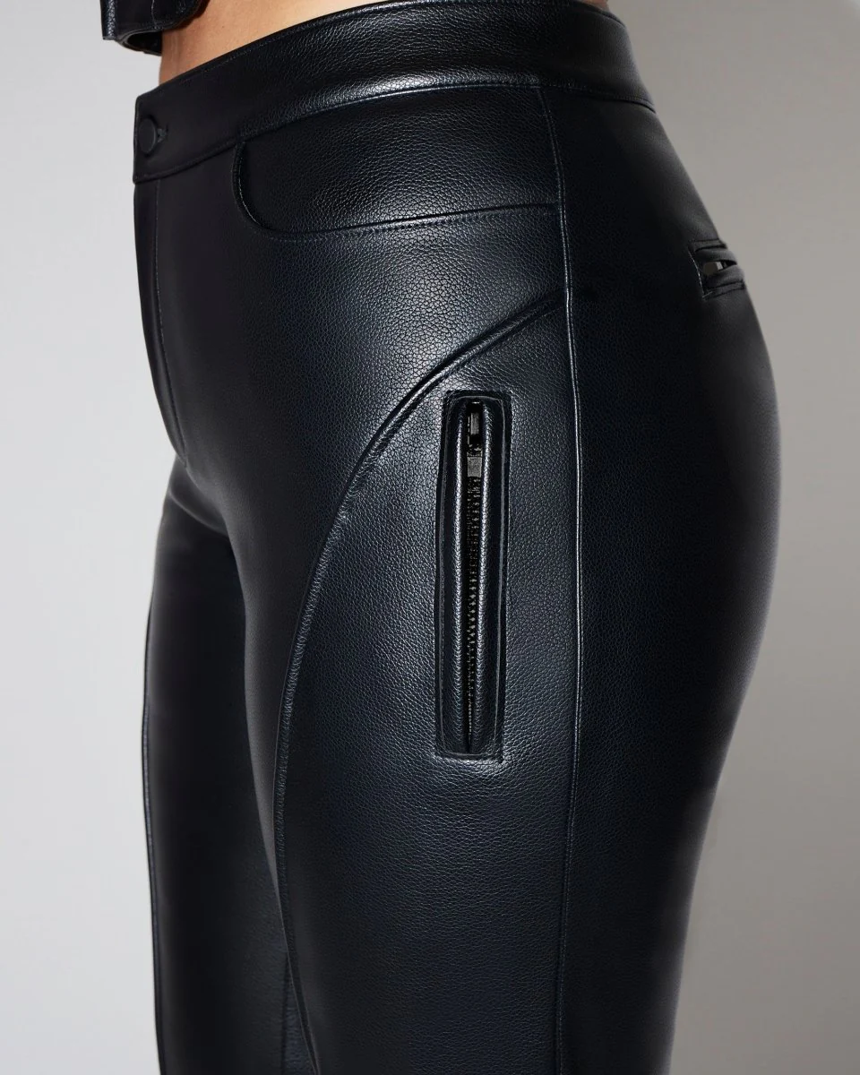 Faux Leather Pant | Black - Image 7