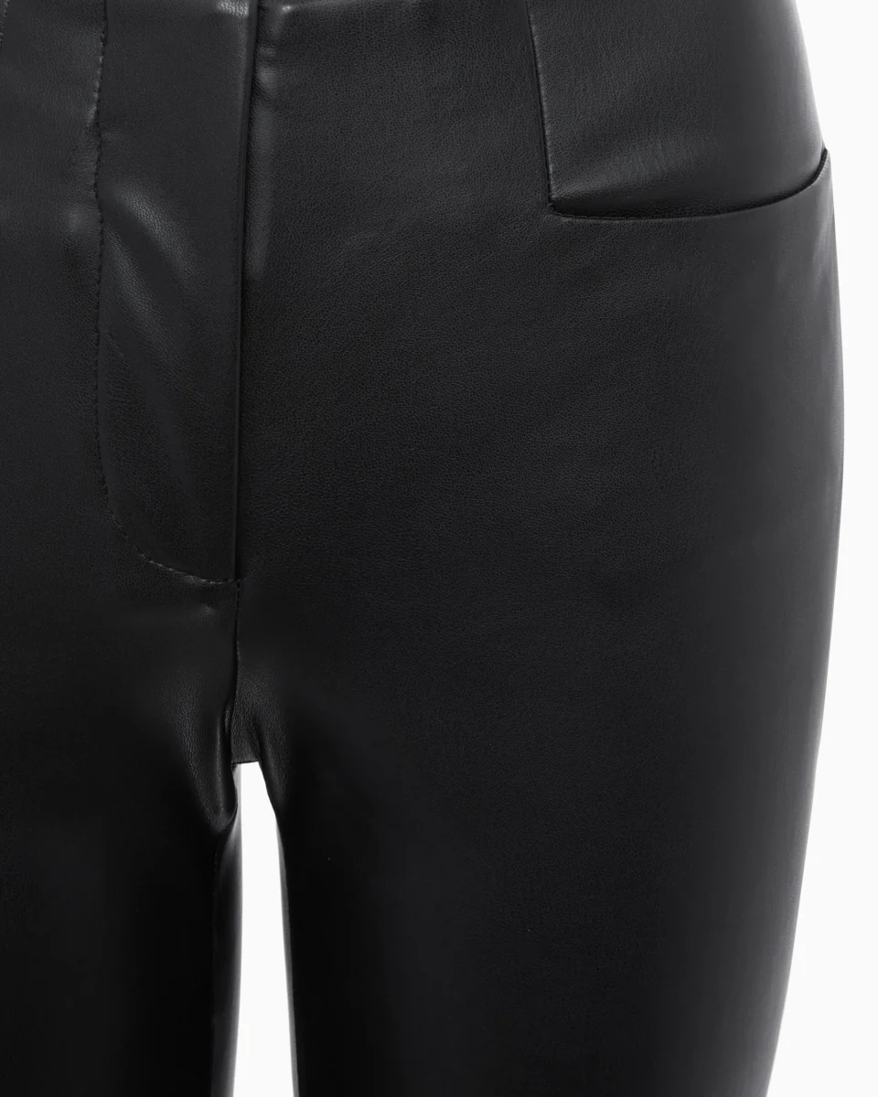 Faux Leather Trouser | Black - Image 7