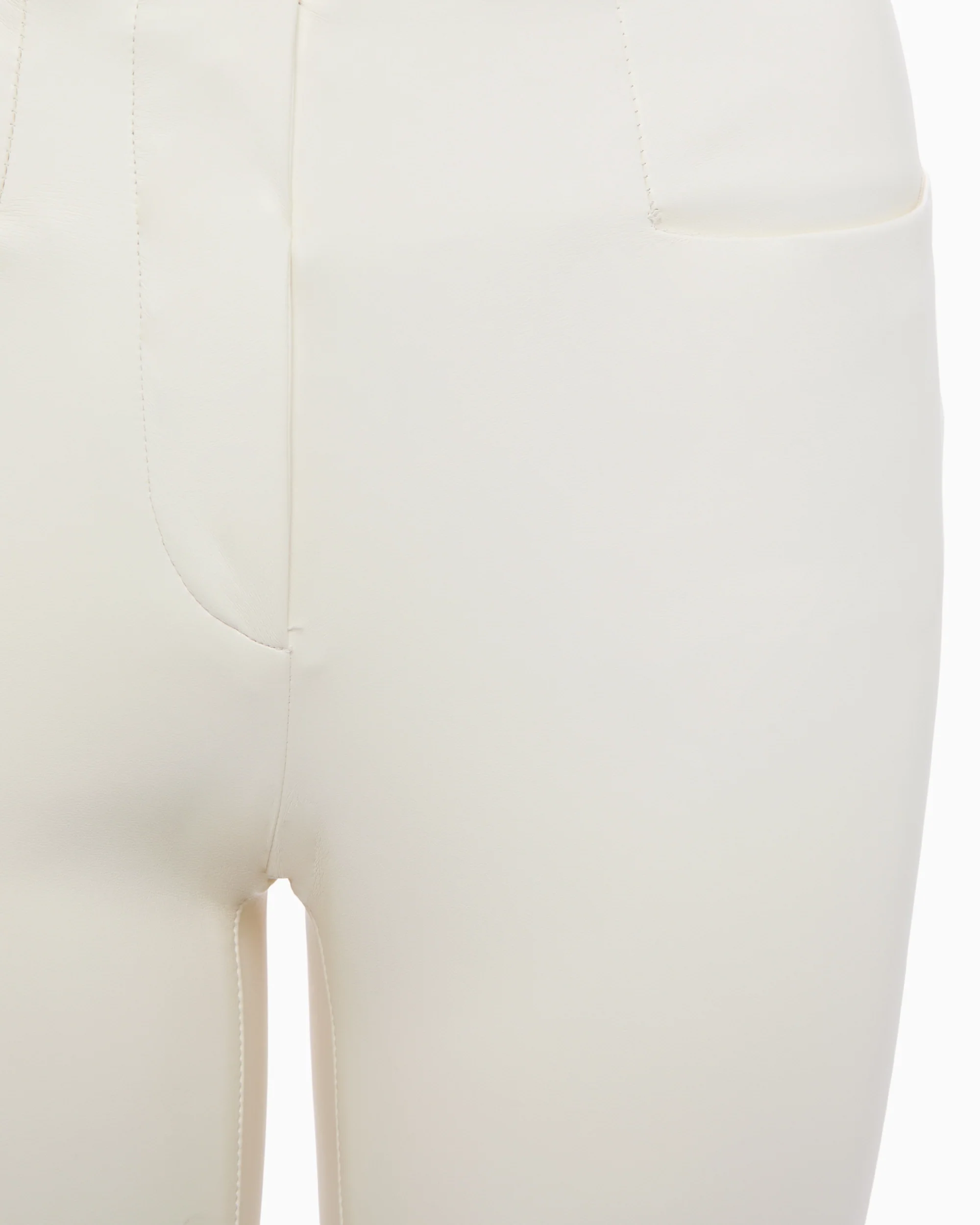 Faux Leather Trouser | Chalk - Image 7
