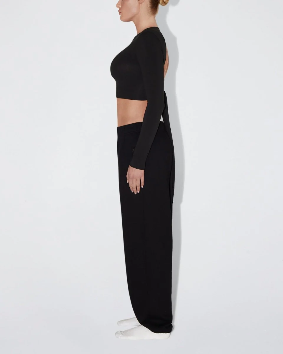 Fleece Boyfriend Jogger | Black - Image 4