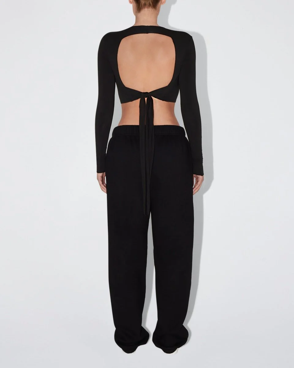 Fleece Boyfriend Jogger | Black - Image 5