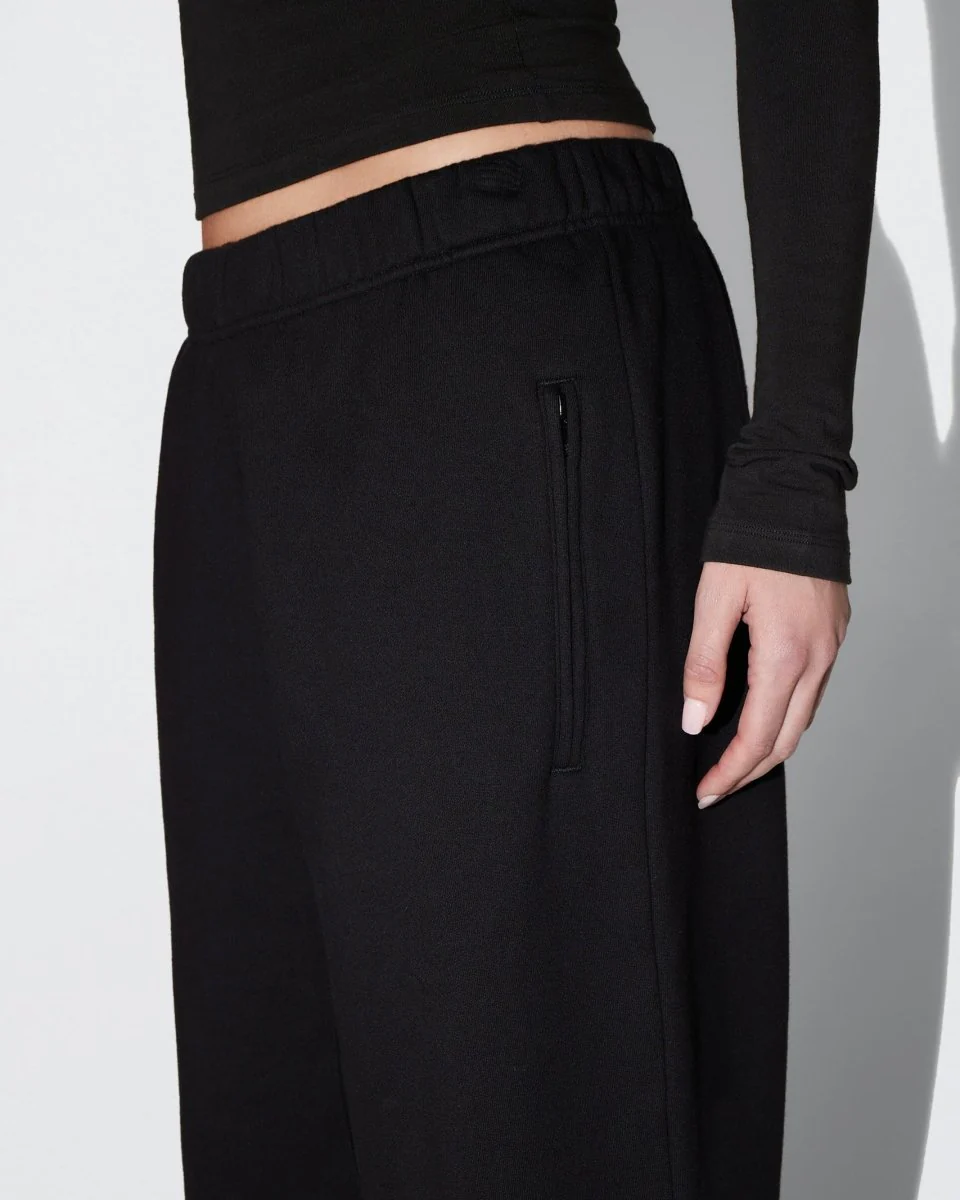 Fleece Boyfriend Jogger | Black - Image 6