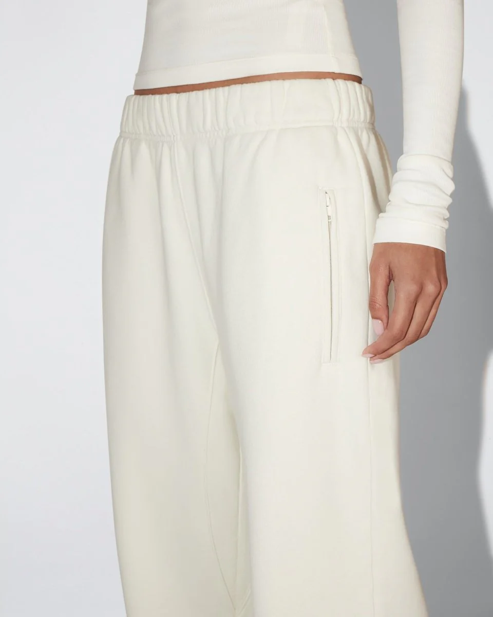 Fleece Boyfriend Jogger | Ecru - Image 6