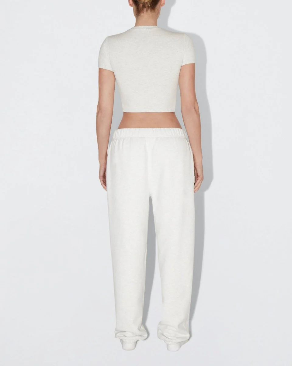 Fleece Boyfriend Jogger | Light Heather Grey - Image 5