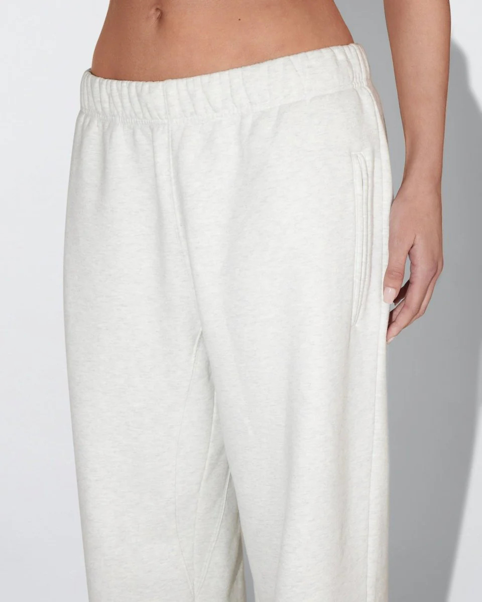 Fleece Boyfriend Jogger | Light Heather Grey - Image 6