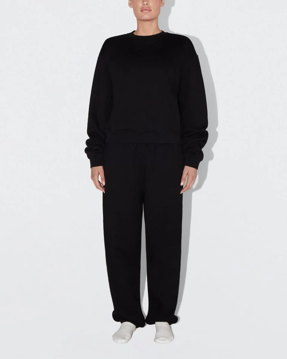 Fleece Crewneck | Black - Image 3