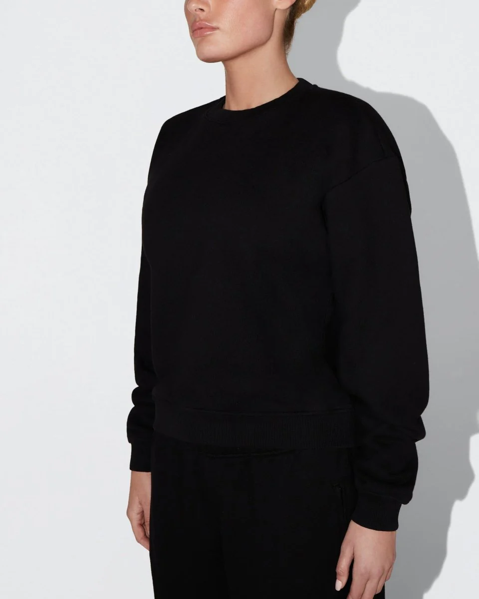 Fleece Crewneck | Black - Image 6