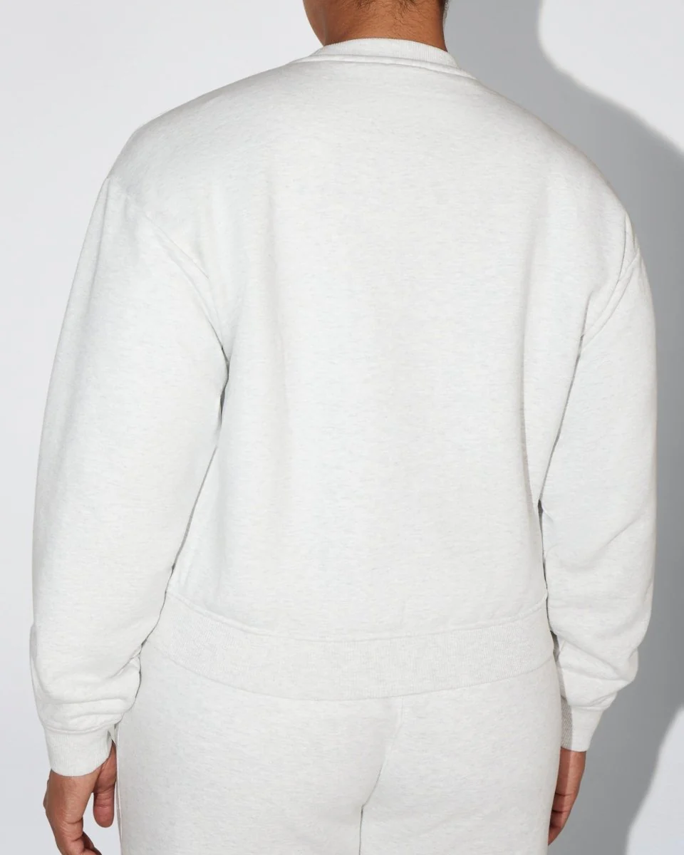 Fleece Crewneck | Light Heather Grey - Image 12
