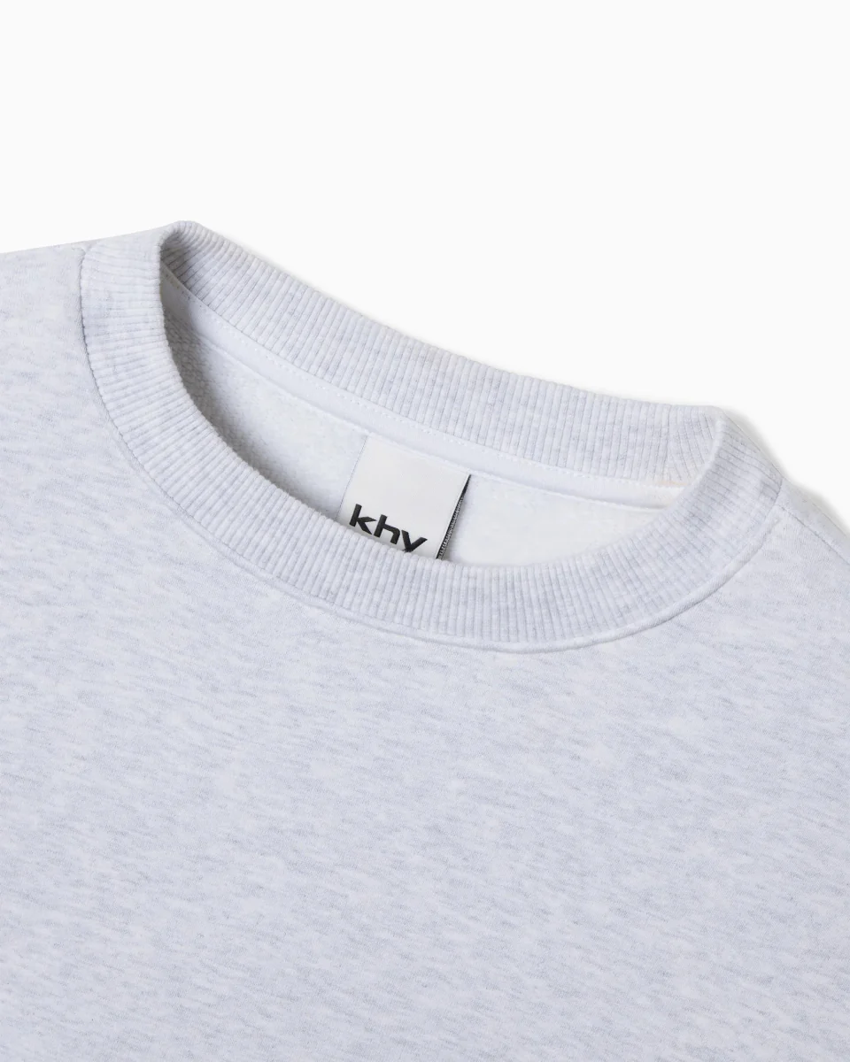 Fleece Crewneck | Light Heather Grey - Image 13