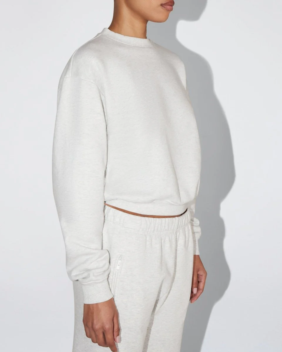Fleece Crewneck | Light Heather Grey - Image 6