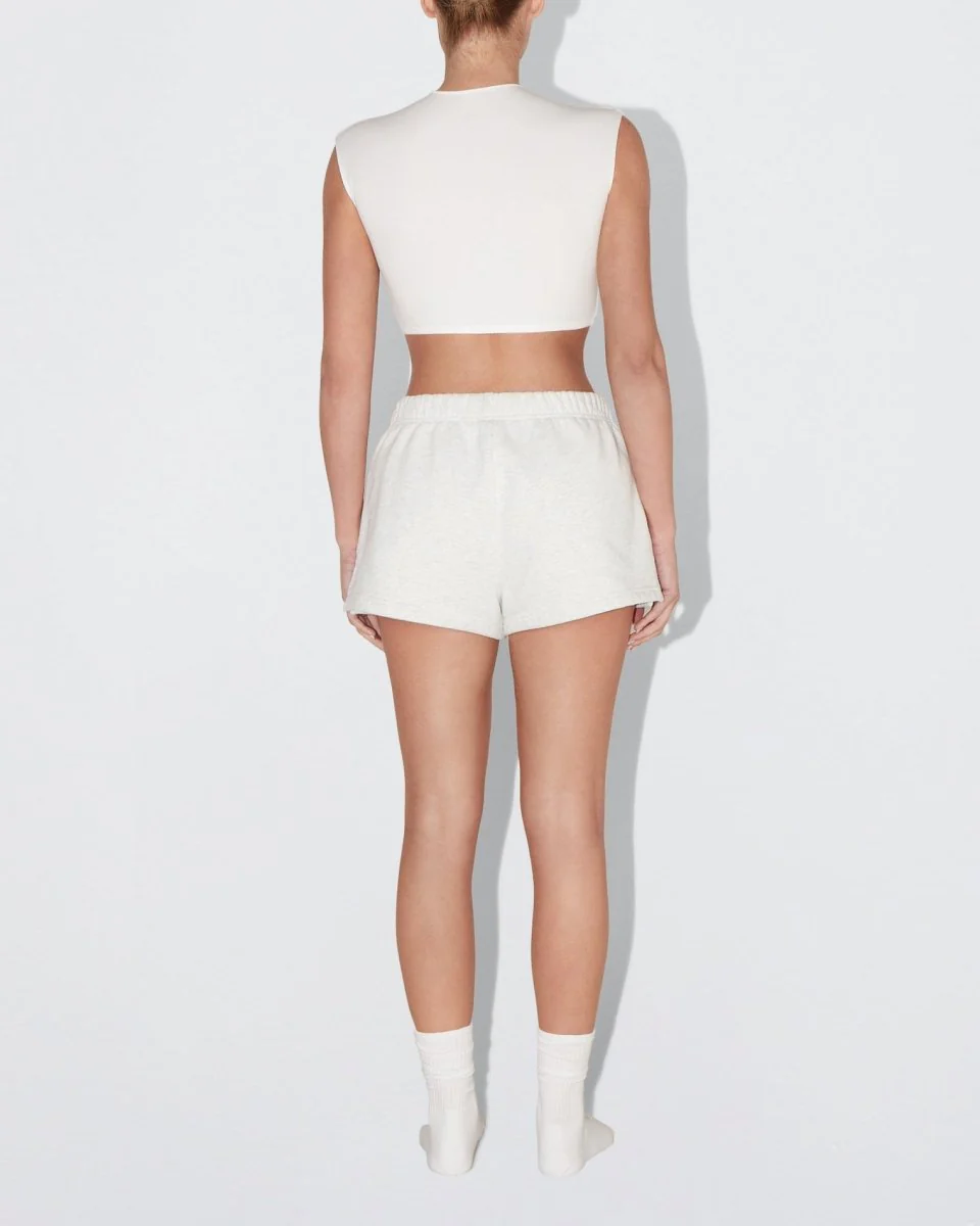 Fleece Mini Short | Light Heather Grey - Image 5