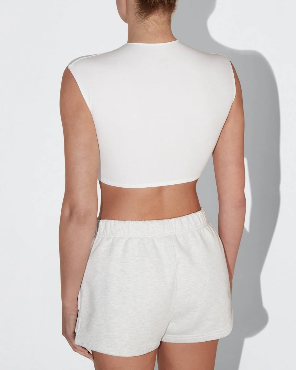 Fleece Mini Short | Light Heather Grey - Image 7