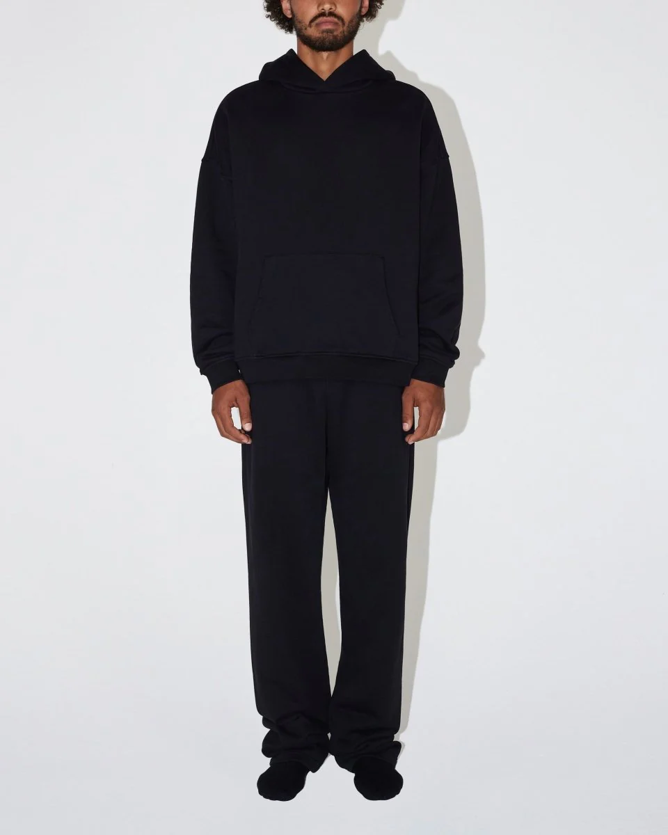 Fleece Oversized Hoodie | Black - Image 5