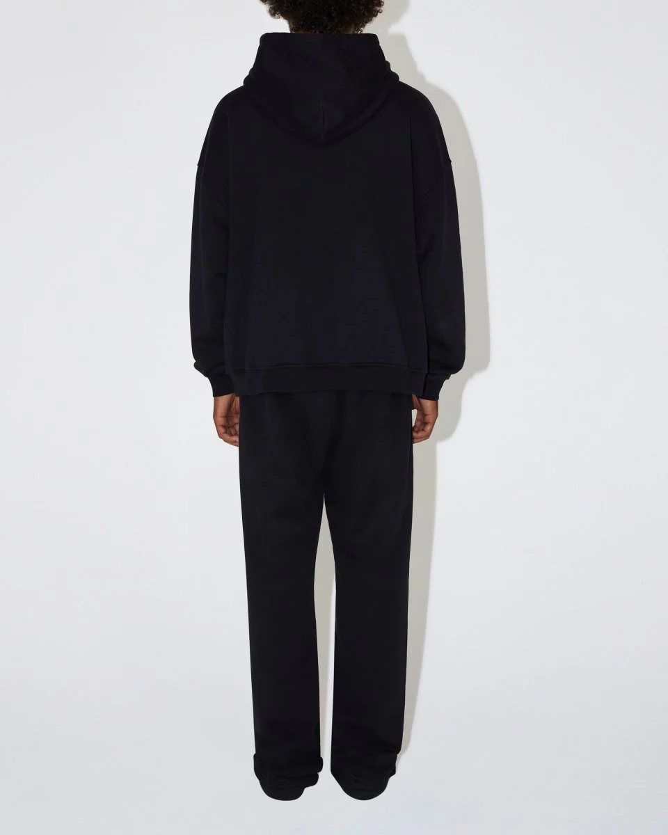 Fleece Oversized Hoodie | Black - Image 7