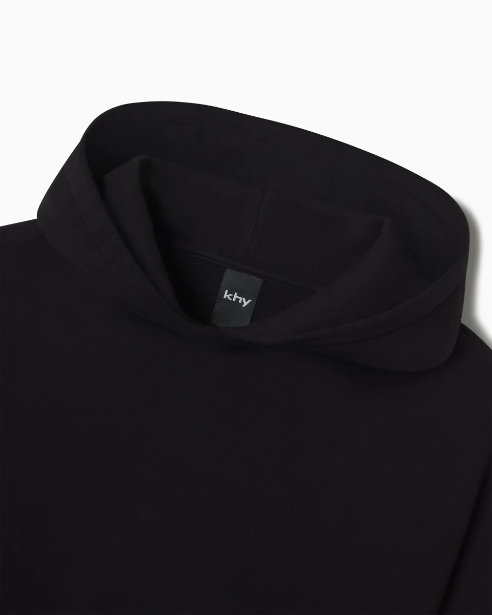 Fleece Oversized Hoodie | Black - Image 8