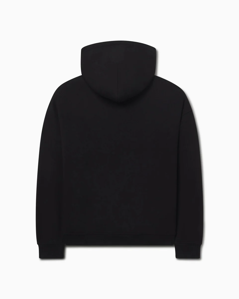 Fleece Oversized Hoodie | Black - Image 9