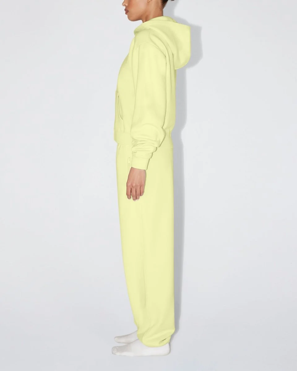 Fleece Oversized Zip Hoodie | Limoncello - Image 5