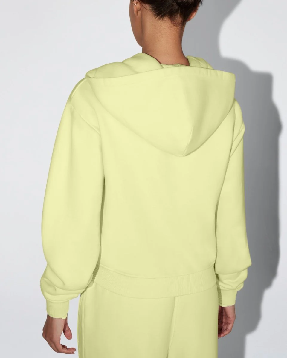 Fleece Oversized Zip Hoodie | Limoncello - Image 7