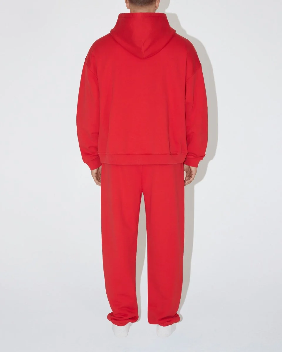 Fleece Oversized Zip Hoodie | Red - Image 8