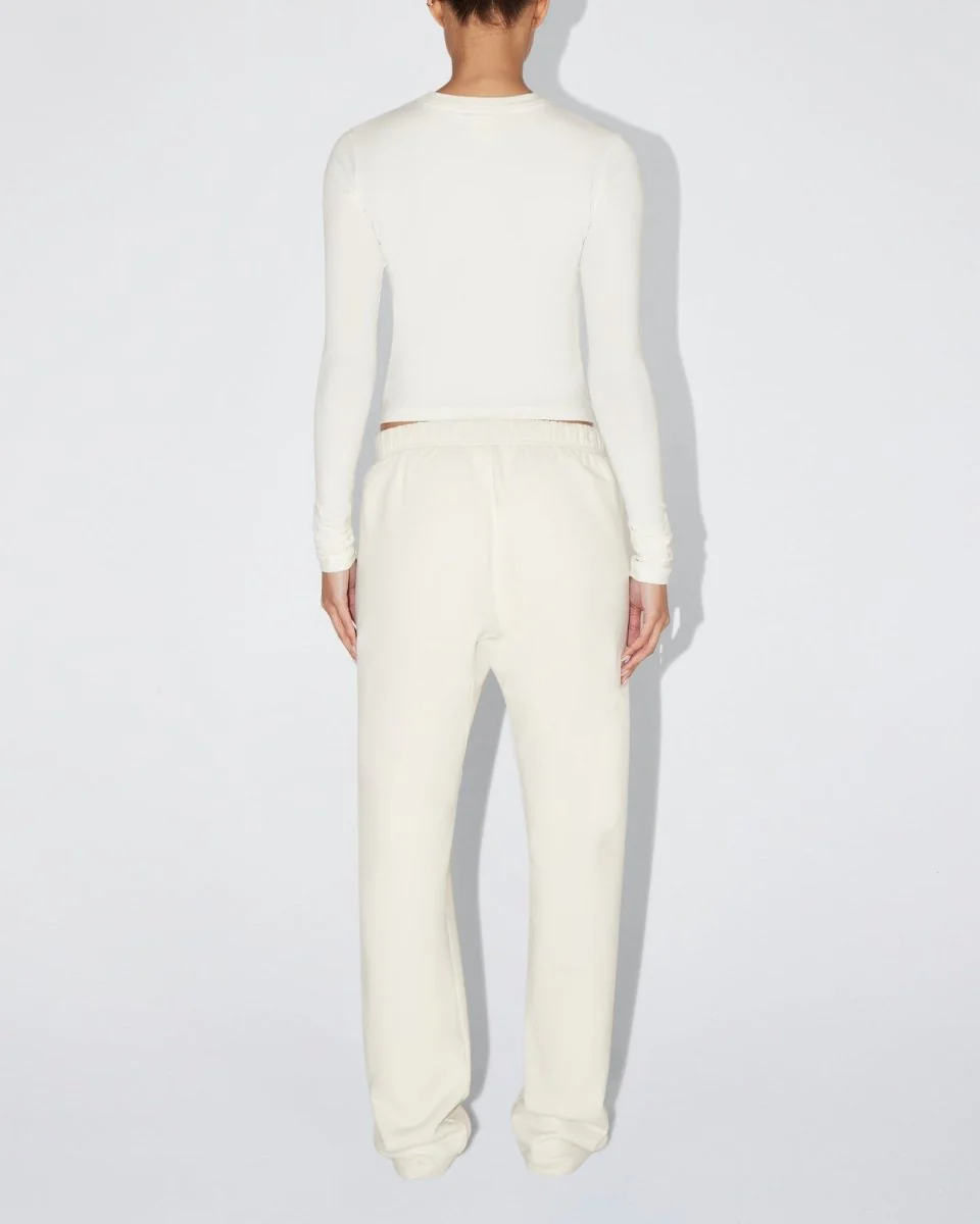 Fleece Straight Leg Pant | Ecru - Image 5