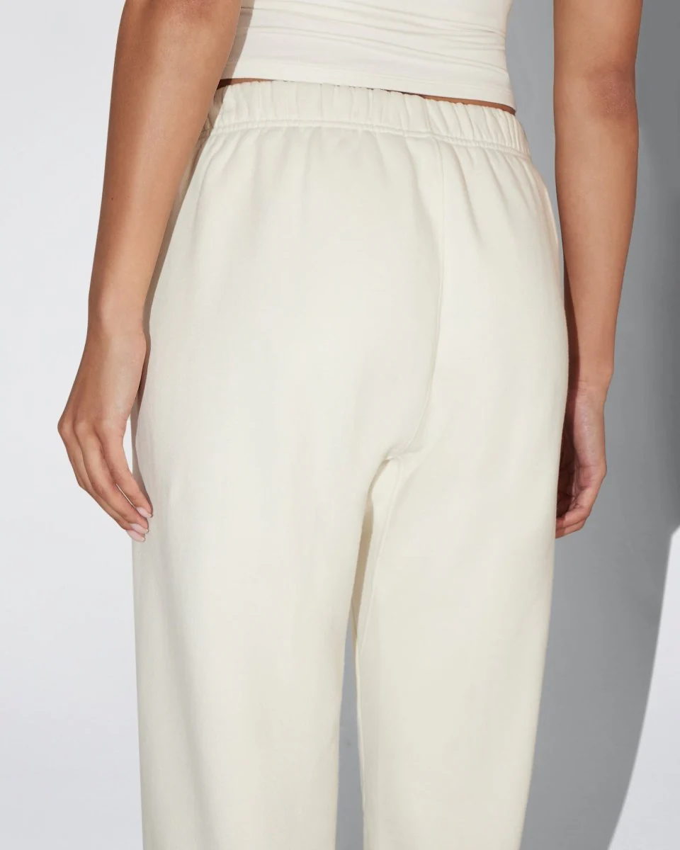 Fleece Straight Leg Pant | Ecru - Image 7