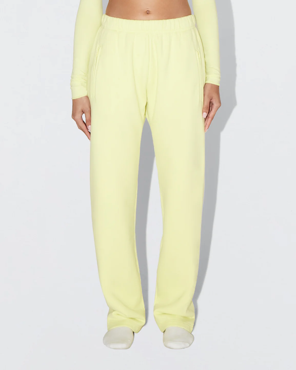 Fleece Straight Leg Pant | Limoncello