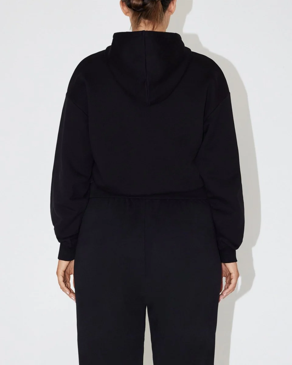 Fleece Zip Hoodie | Black - Image 5