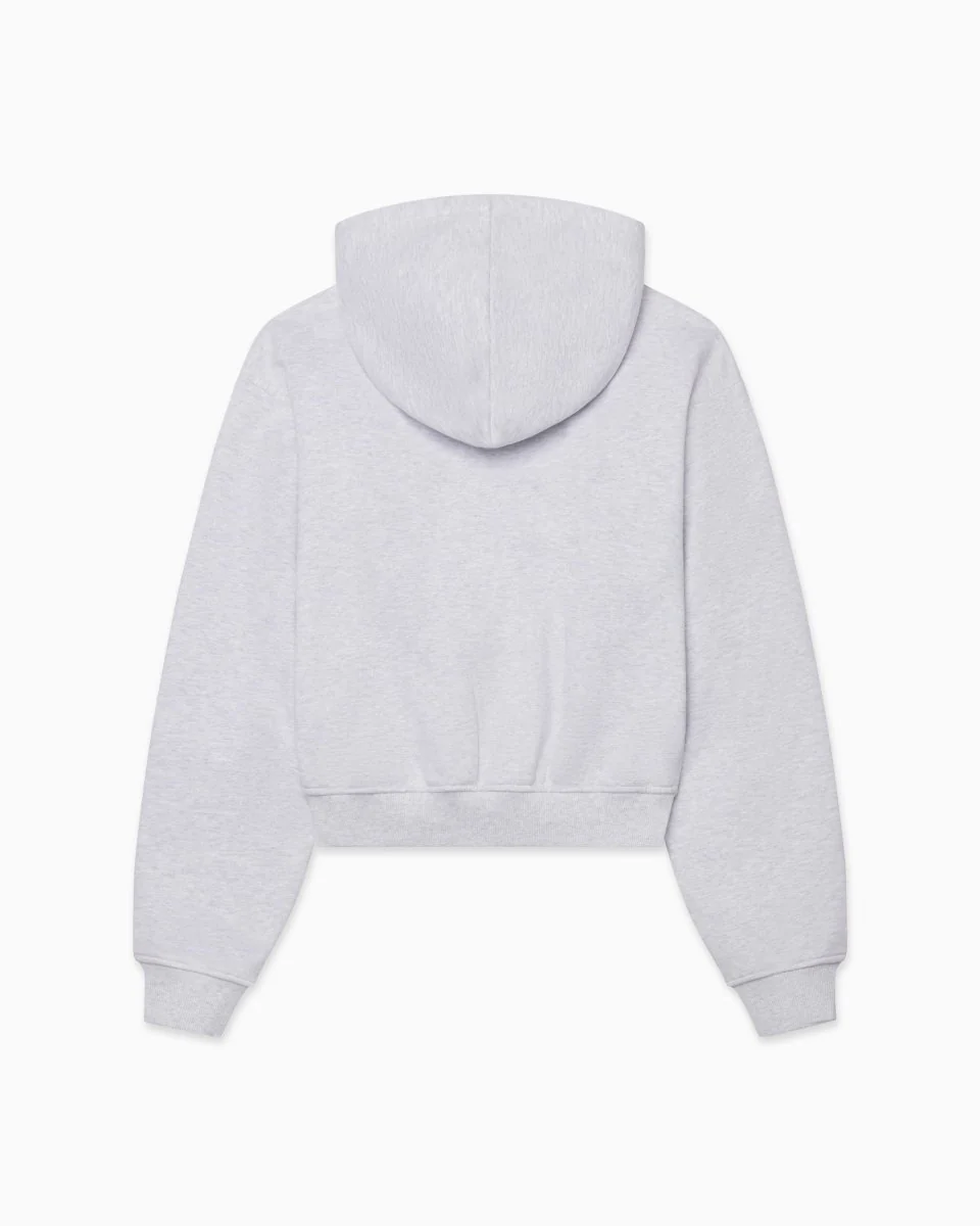 Fleece Zip Hoodie | Light Heather Grey - Image 6