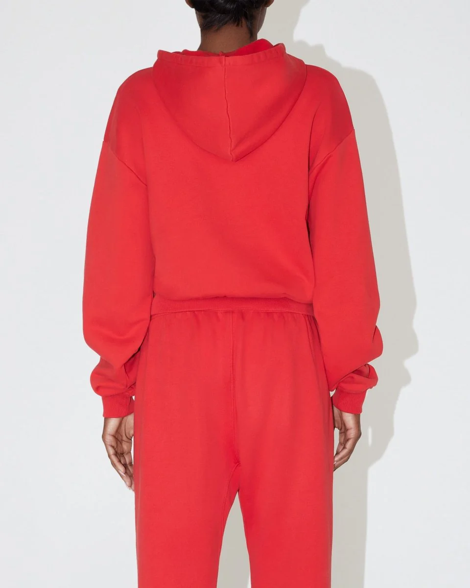 Fleece Zip Hoodie | Red - Image 5