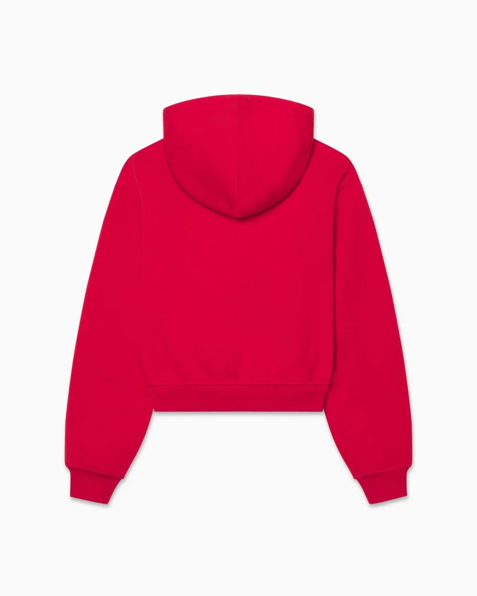 Fleece Zip Hoodie | Red - Image 6